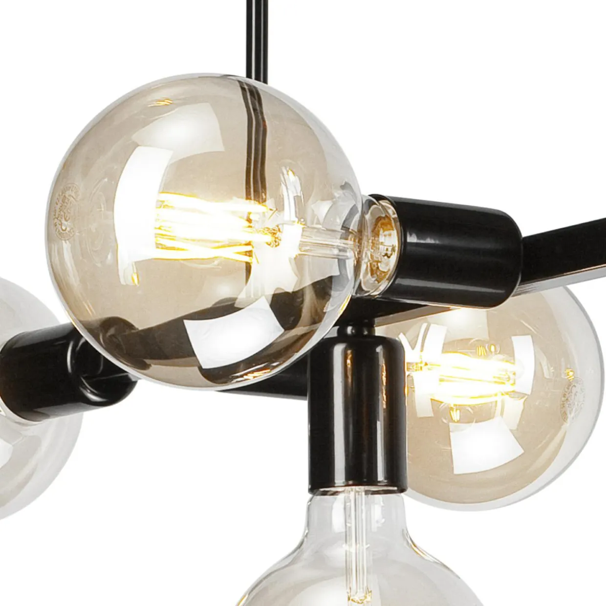 Lampa sufitowa kule czarna ASTRID VIII