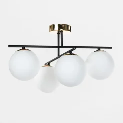 Lampa sufitowa kule 4-punktowa czarno-złota AURORA