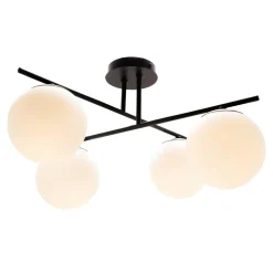 Lampa sufitowa kule 4-punktowa czarna AURORA