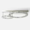 Lampa sufitowa LED 2 pierścienie chrom GIRONA