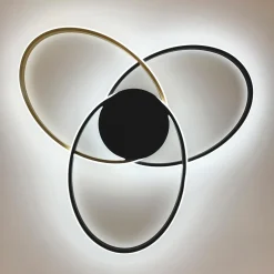 Lampa sufitowa LED BOLD czarno-złota