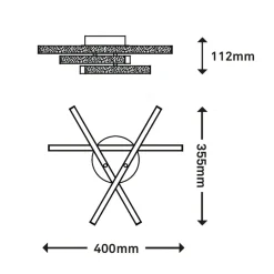 Lampa sufitowa LED brokat chrom REY 40 cm