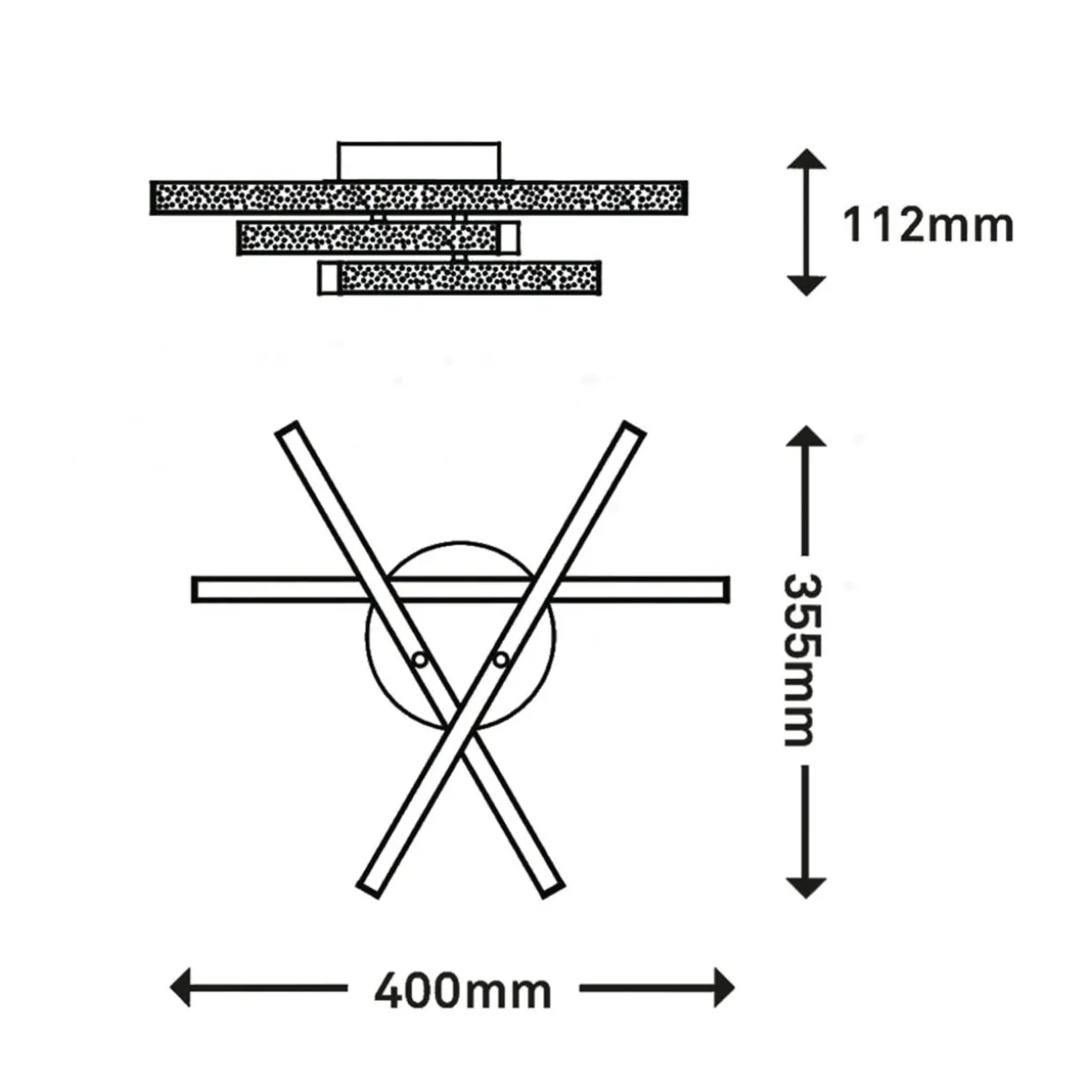 Lampa sufitowa LED brokat chrom REY 40 cm