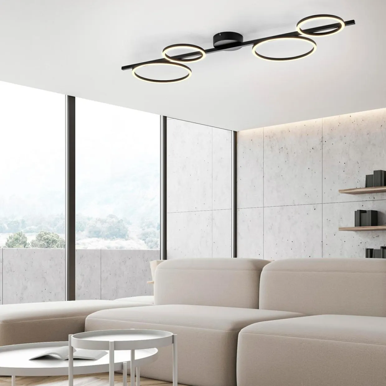 Lampa sufitowa LED czarna MINI RITUS