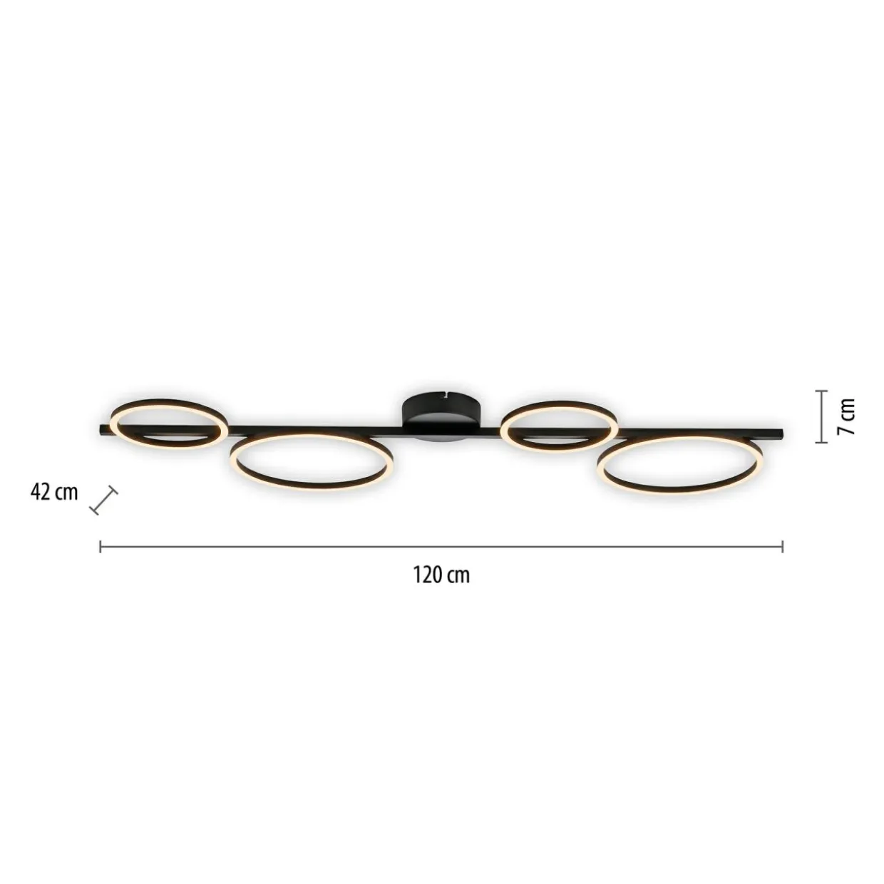 Lampa sufitowa LED czarna MINI RITUS