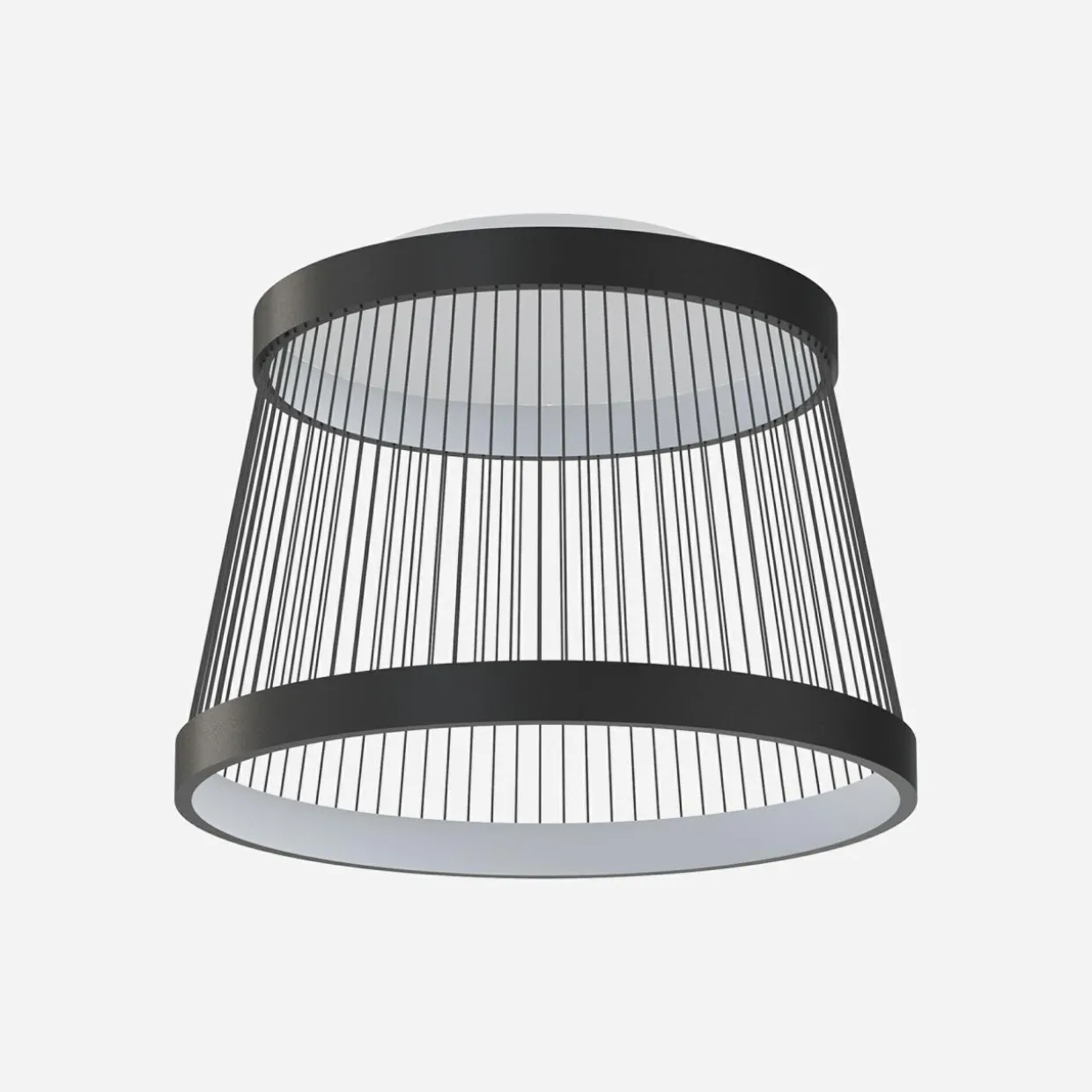 Lampa sufitowa LED czarna BALU z pilotem