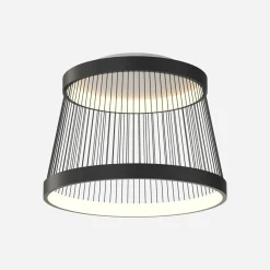 Lampa sufitowa LED czarna BALU z pilotem