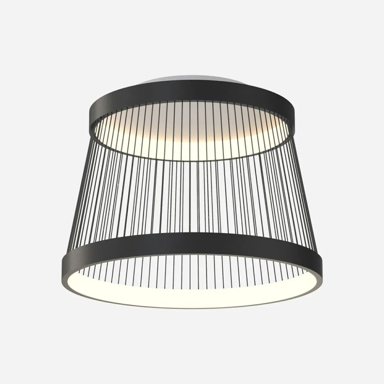 Lampa sufitowa LED czarna BALU z pilotem