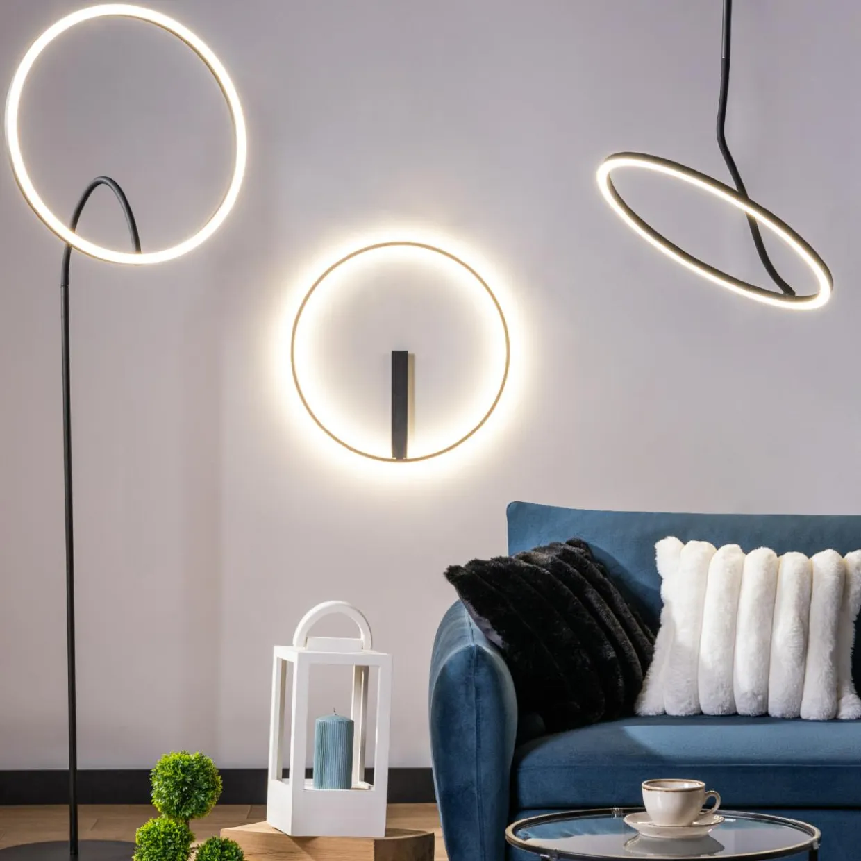 Lampa sufitowa LED czarna CORIT 42,5 cm