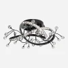 Lampa sufitowa LED czarna chrom MAIA z pilotem