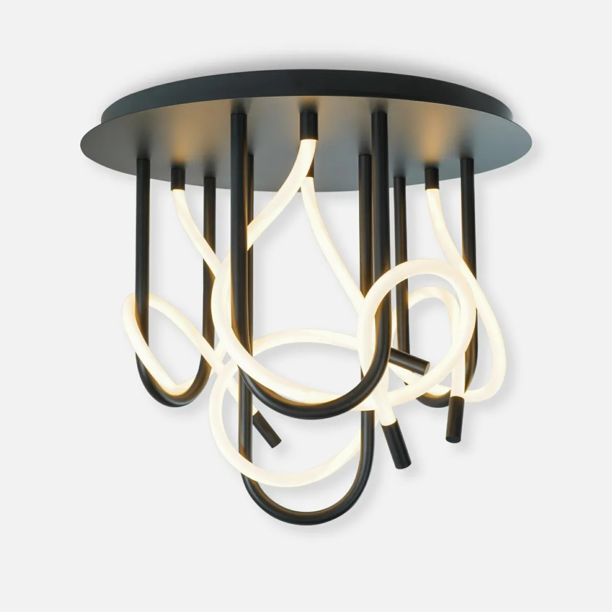 Lampa sufitowa LED czarna BALBO 50 cm