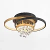 Lampa sufitowa LED czarno-złota ROTAZO