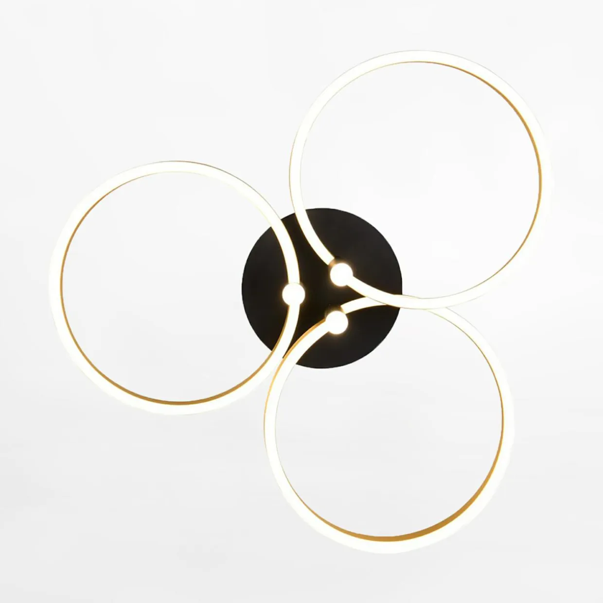 Lampa sufitowa LED czarno-złota CARUSO