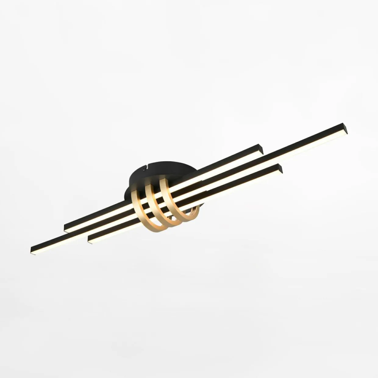 Lampa sufitowa LED czarno-złota CINTO