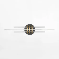 Lampa sufitowa LED czarno-złota CINTO