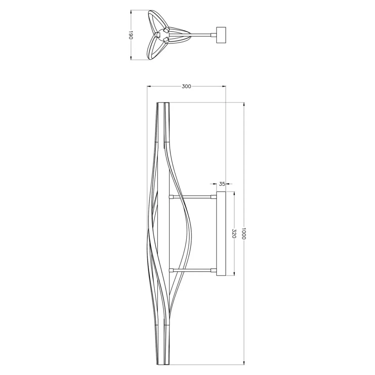 Lampa sufitowa LED drewniana czarna BAEZ