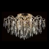 Lampa sufitowa LED glamour złota fi 62 cm z pilotem