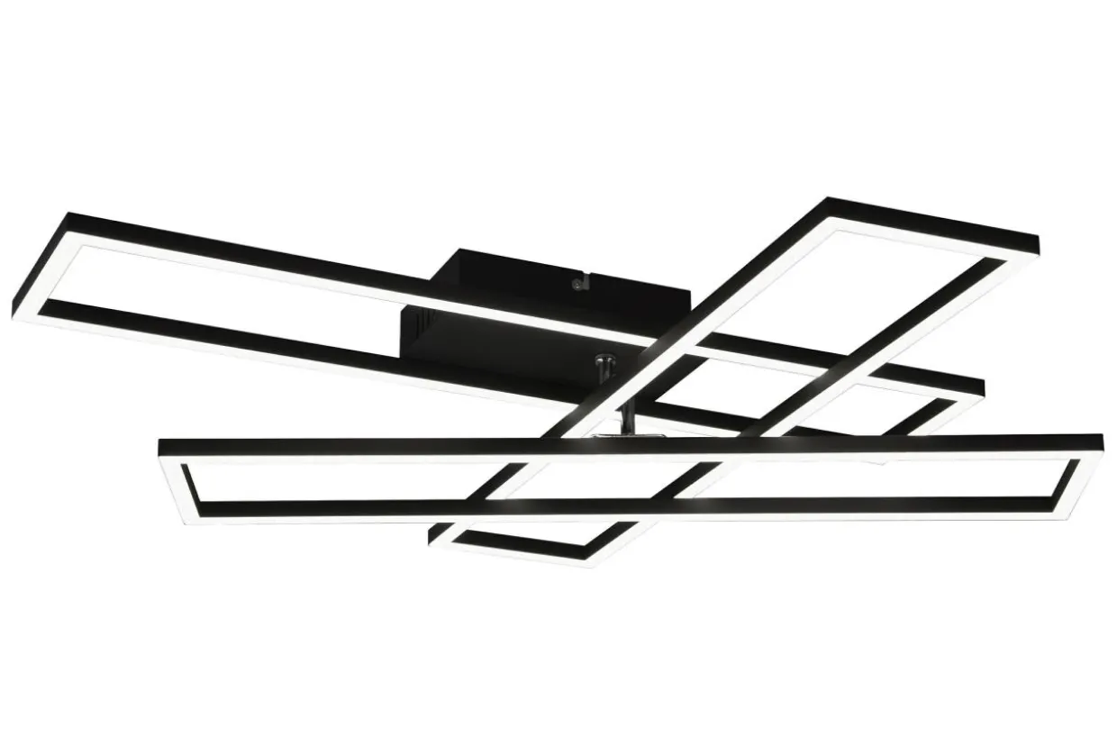 Lampa sufitowa LED ramka czarna CORSO z pilotem