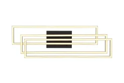 Lampa sufitowa LED ramka czarna CORSO z pilotem