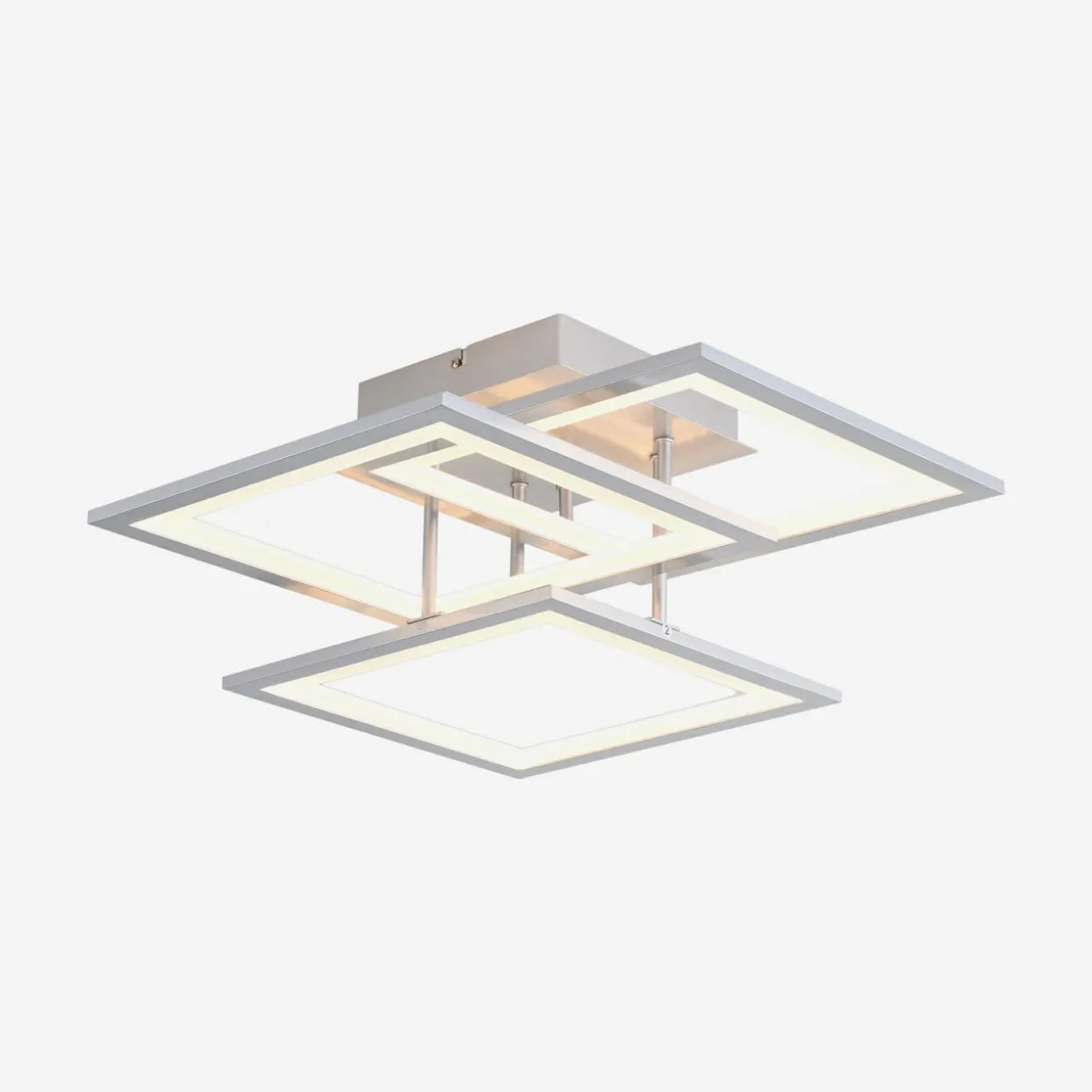 Lampa sufitowa LED ramka srebrna MODESTO