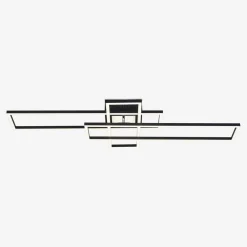 Lampa sufitowa LED ramka czarna LUMENZ z pilotem