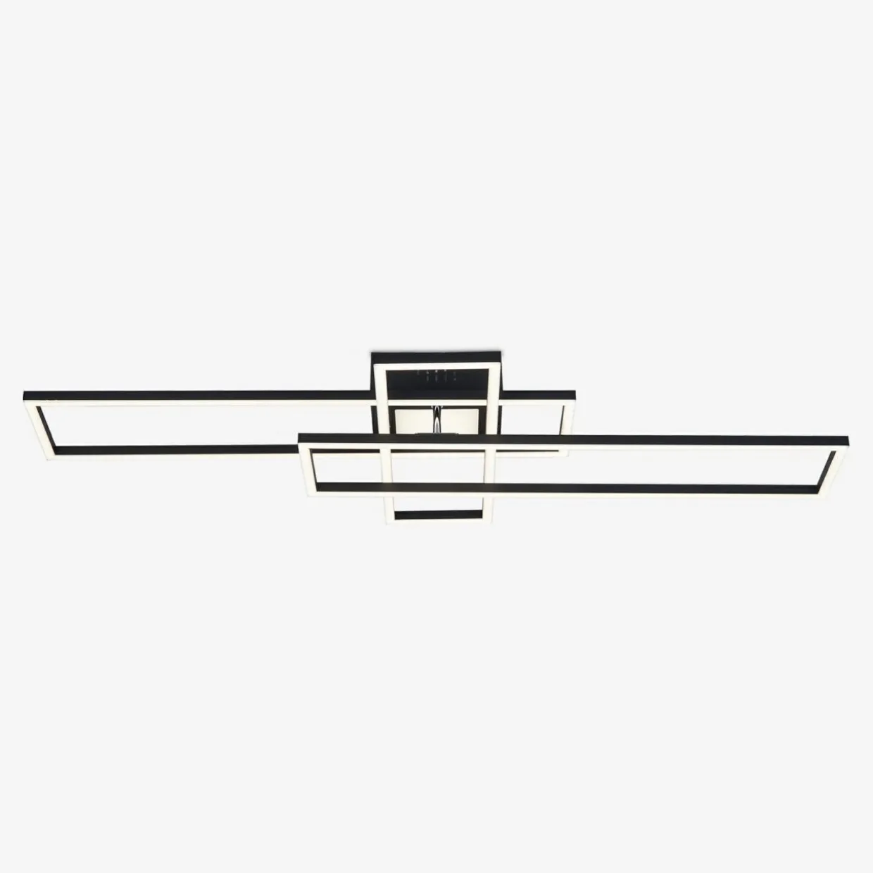 Lampa sufitowa LED ramka czarna LUMENZ z pilotem