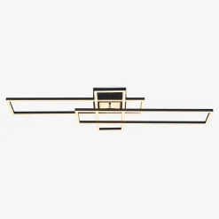 Lampa sufitowa LED ramka czarna LUMENZ z pilotem