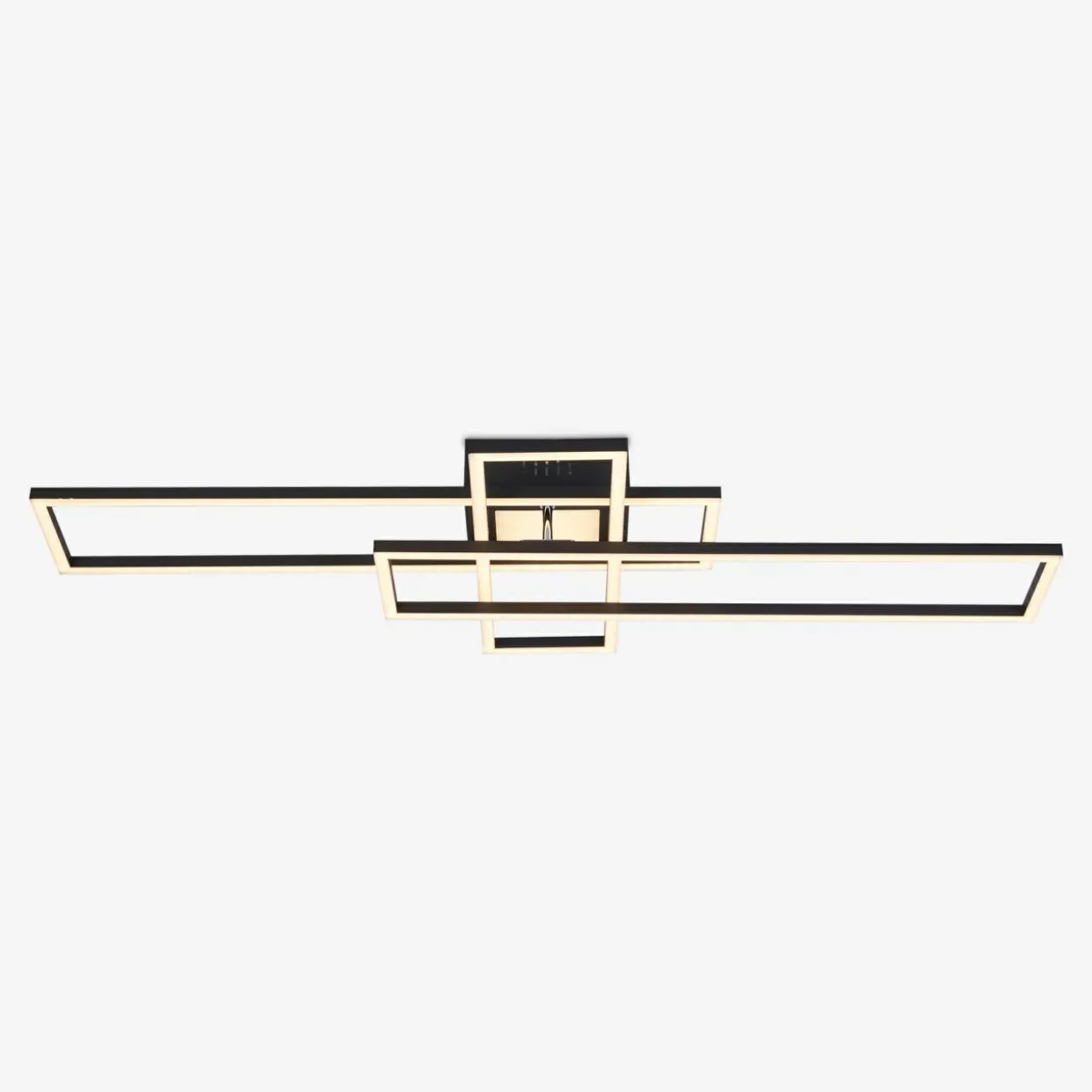 Lampa sufitowa LED ramka czarna LUMENZ z pilotem