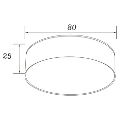 Lampa sufitowa LED SOLARI barwa ciepła 3000K złota 8 cm