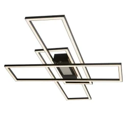 Lampa sufitowa LED 45W czarna ASMIN z pilotem