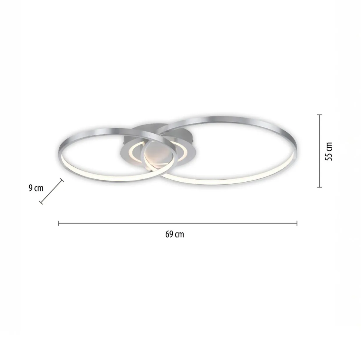 Lampa sufitowa LED 30W srebrna ASMINA