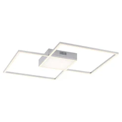 Lampa sufitowa LED z pilotem srebrna ASMIN