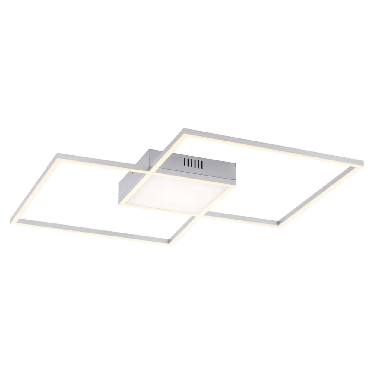 Lampa sufitowa LED z pilotem srebrna ASMIN