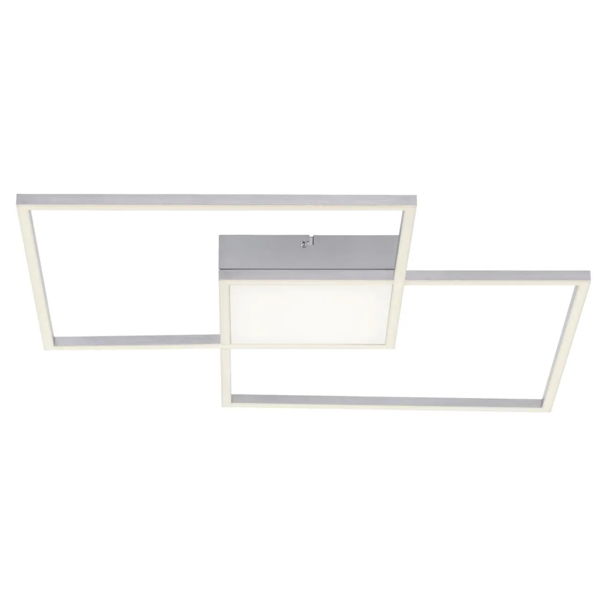 Lampa sufitowa LED z pilotem srebrna ASMIN