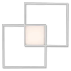 Lampa sufitowa LED z pilotem srebrna ASMIN