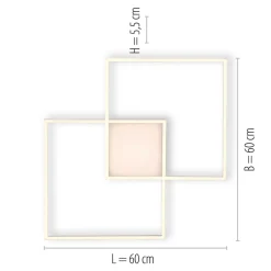 Lampa sufitowa LED z pilotem srebrna ASMIN