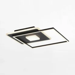 Lampa sufitowa LED z ramką kwadratowa czarna DOMINO