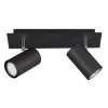 Lampa sufitowa listwa 2 reflektory czarna MARLEY