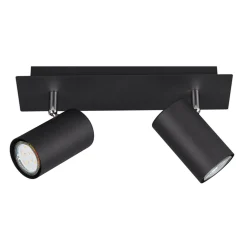 Lampa sufitowa listwa 2 reflektory czarna MARLEY