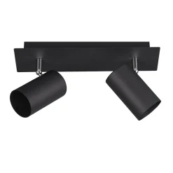 Lampa sufitowa listwa 2 reflektory czarna MARLEY