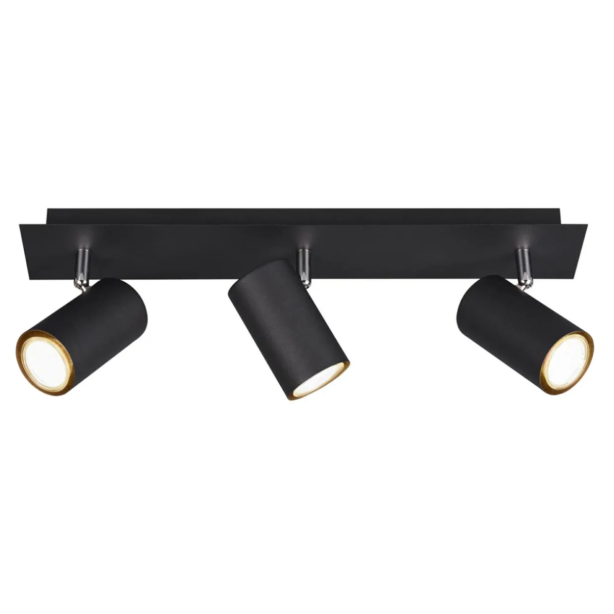 Lampa sufitowa listwa 3 reflektory czarna MARLEY