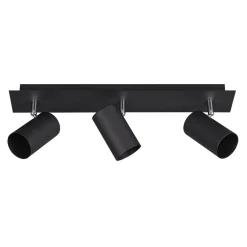 Lampa sufitowa listwa 3 reflektory czarna MARLEY