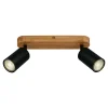 Lampa sufitowa listwa drewniana podstawa czarna VINTAGE II
