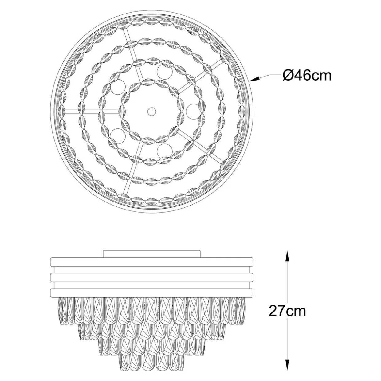 Lampa sufitowa NAICA C0525-05A-V6B5