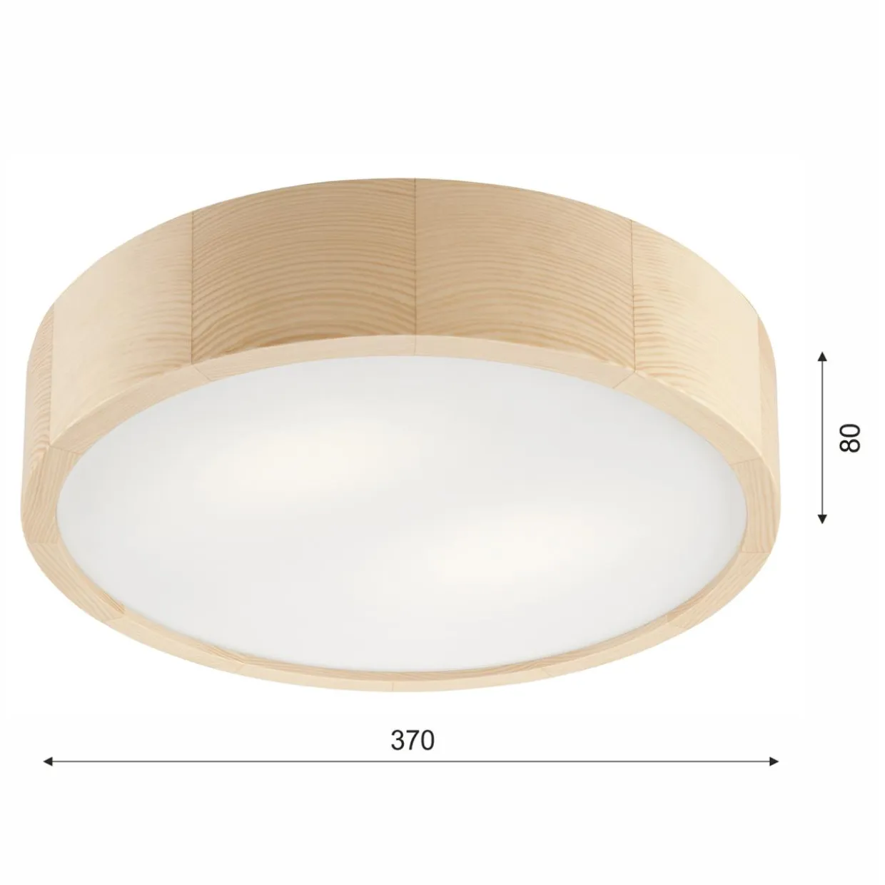Lampa sufitowa plafon sosna EVELINE 37 cm