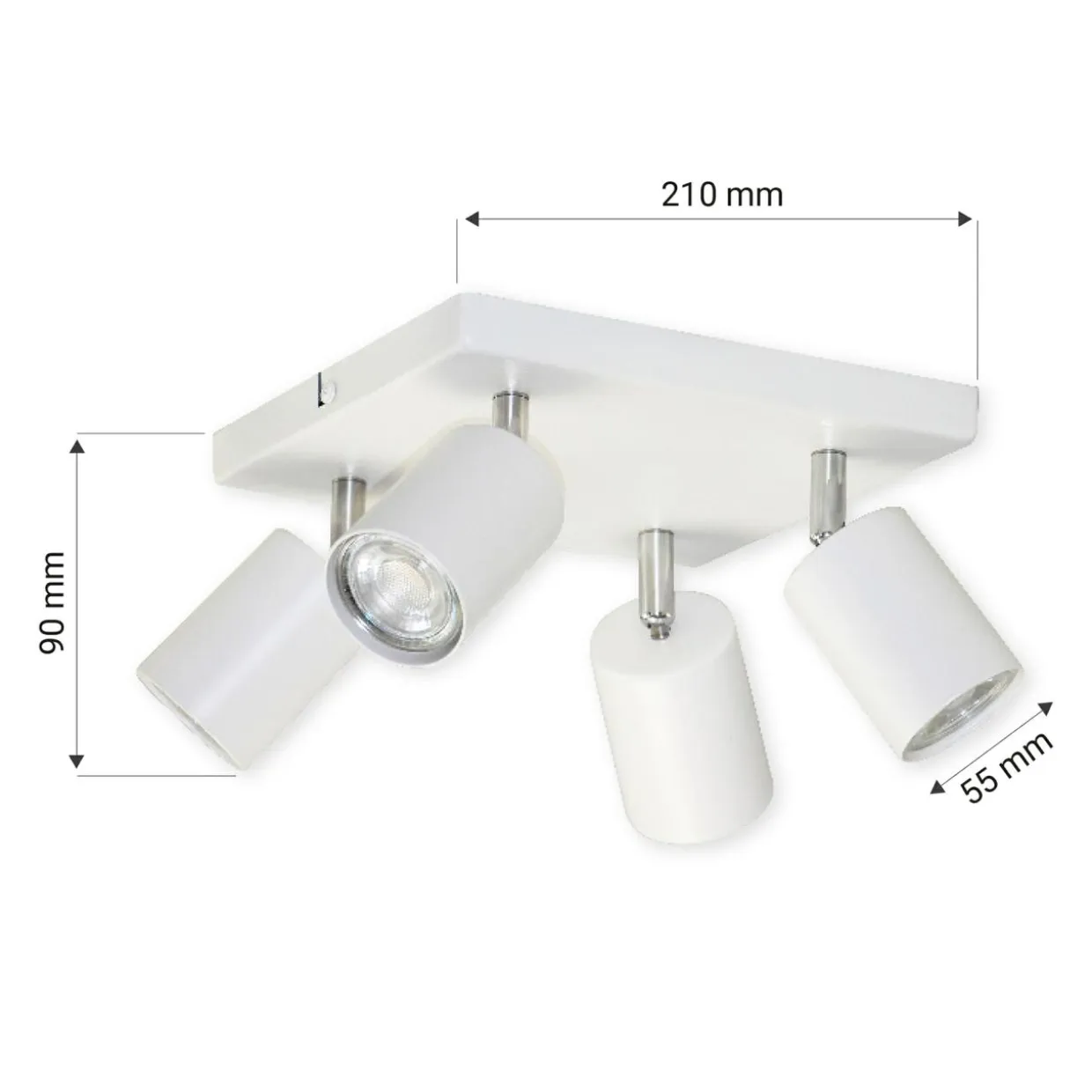 Lampa sufitowa 4-punktowa biała ORO GAVIA