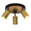 Lampa sufitowa 3-punktowa czarno-złota VILA