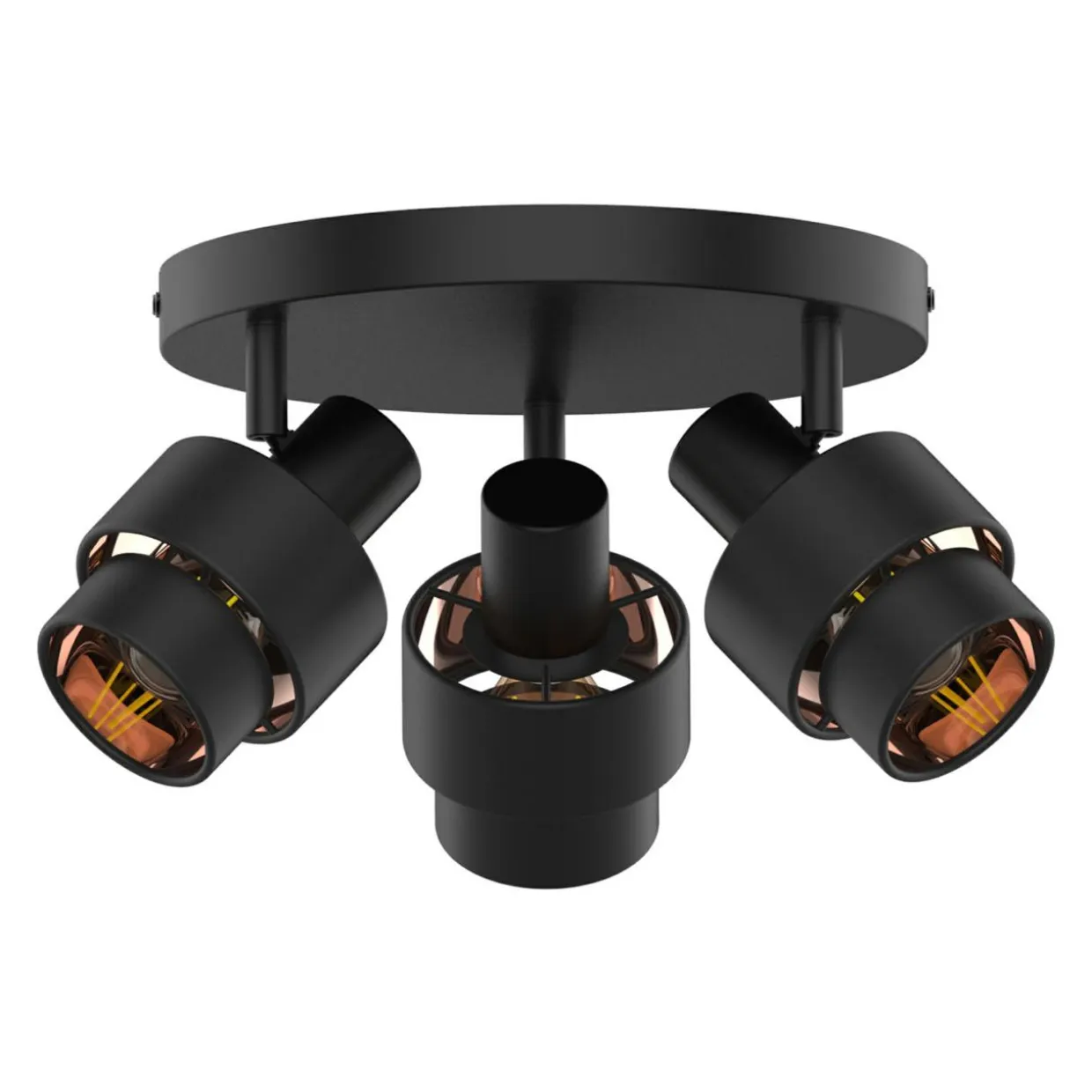Lampa sufitowa 3-punktowa czarny mat SALERNO