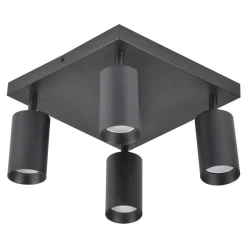 Lampa sufitowa 4-punktowa czarno-złota MARIBEL IV