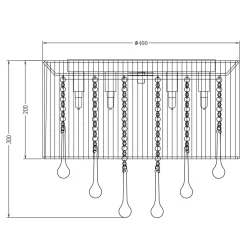 Lampa sufitowa RLX92174-8B VERONA